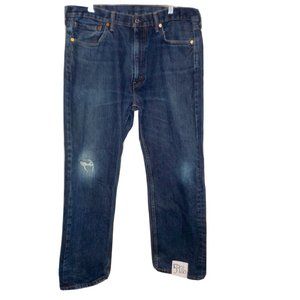 Levis 505 Straight Regular Fit Blue Denim Work Jeans Mens Size 38 x 30
